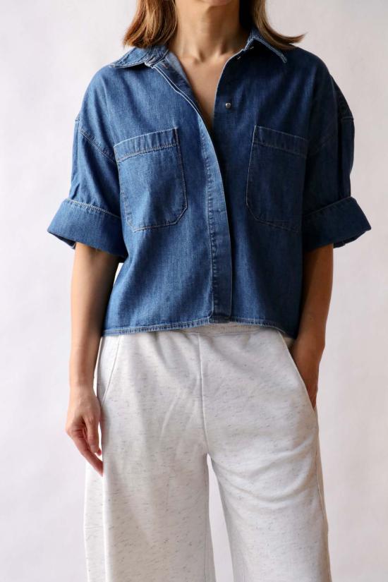  티더블유피 탑 Twp 나의 최신 실수 셔츠 데님 - TWP