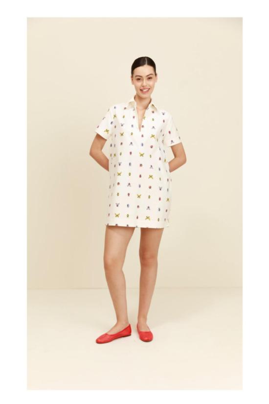  Project Adamo 숏 원피스 프로젝트 아다모 와스프 드레스 아이보리