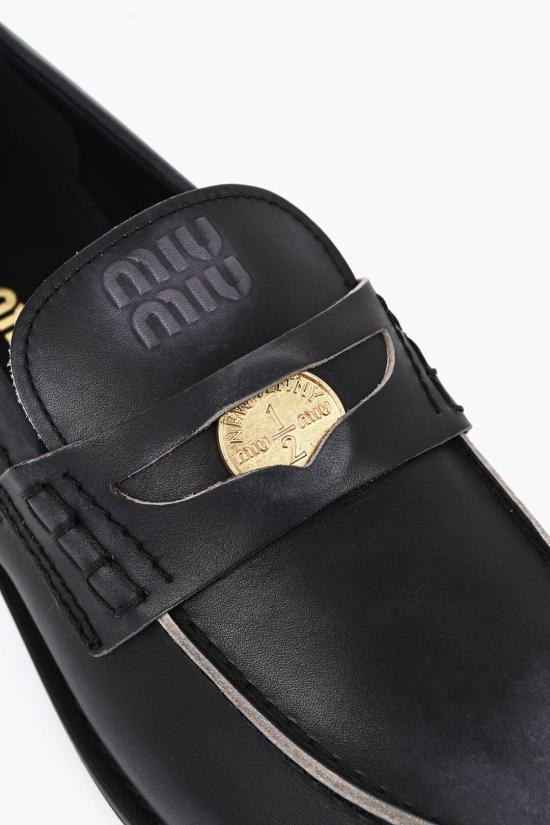  미우미우 로퍼 5D773D 020 3G48 F0002 Black - MIU MIU