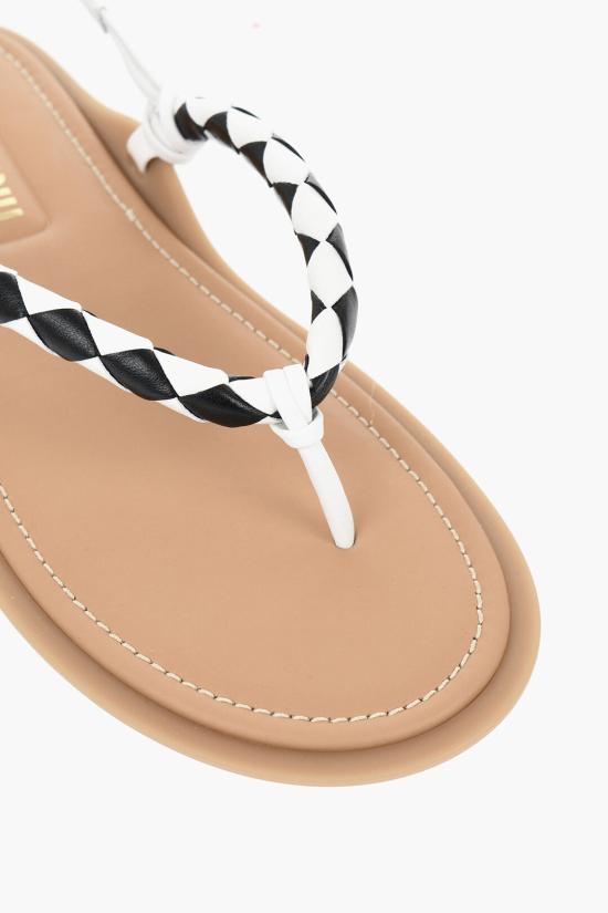  미우미우 샌들 5Y408E2CSPF0964 Black White - MIU MIU