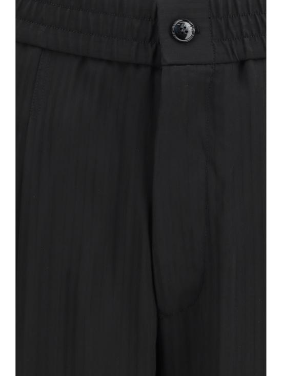 26SS 조르지오 아르마니 스트레이트 팬츠 GM003380TE20683 UC001 BLACK - GIORGIO ARMANI