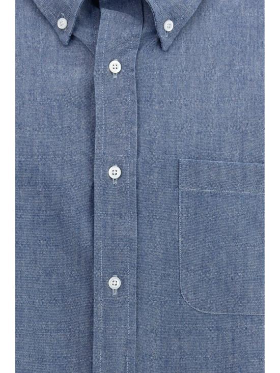 26SS 톰브라운 샴브레이 4바 셔츠 MWL272E00111 450 BLUE - THOM BROWNE