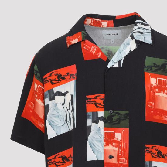 26SS 칼하트 WIP 긴팔 셔츠 I0362903QQXX03 SEAN HAMILTON PRINT BLACK - CARHARTT WIP