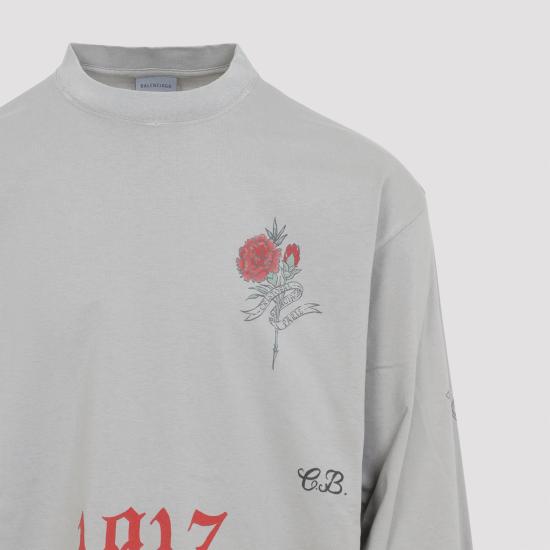 26SS 발렌시아가 반팔 티셔츠 744449 TUVJ2 2967 CEMENT GREY - BALENCIAGA