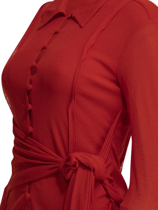 26SS 가니 폴로 티셔츠 A104028606P Red - GANNI