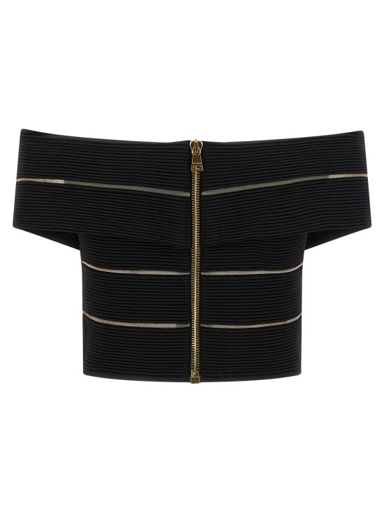 26SS 발망 이브닝 티셔츠 GF0AB580KJ750PA Black - BALMAIN