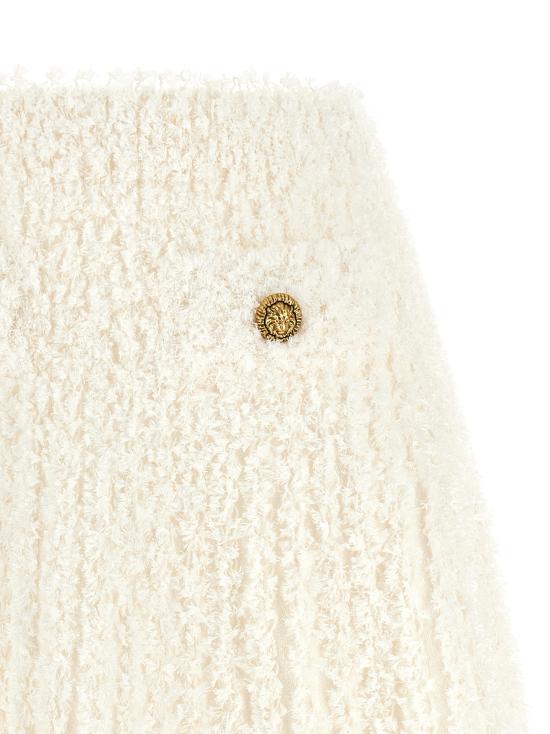 26SS 발망 롱 스커트 GF0LBB49KJ890KA White - BALMAIN