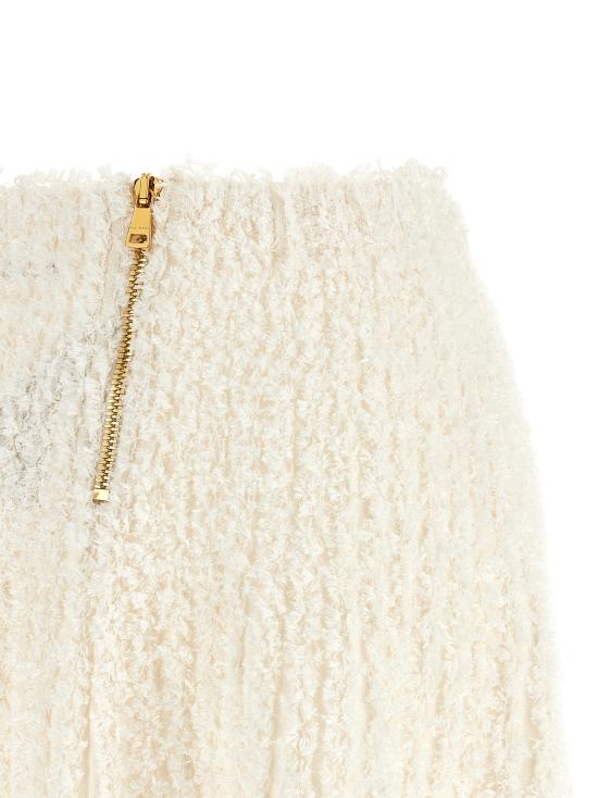 26SS 발망 롱 스커트 GF0LBB49KJ890KA White - BALMAIN