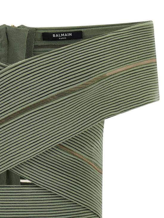 26SS 발망 이브닝 티셔츠 GF0AB580KJ757EU Green - BALMAIN