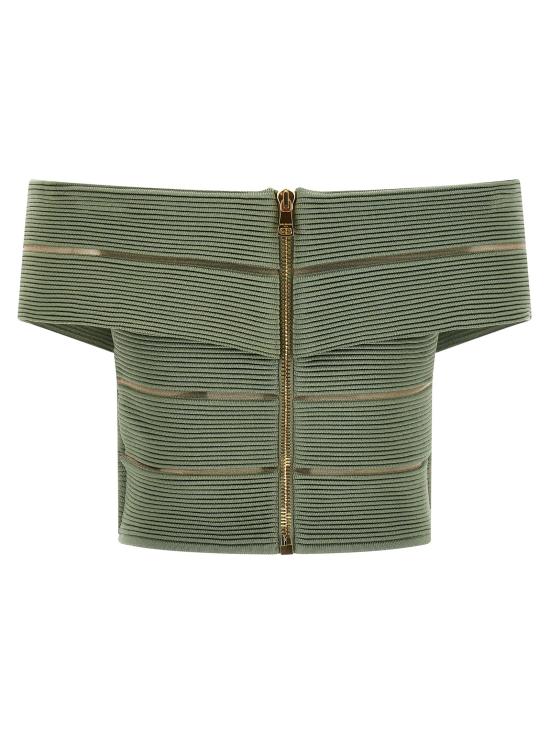 26SS 발망 이브닝 티셔츠 GF0AB580KJ757EU Green - BALMAIN