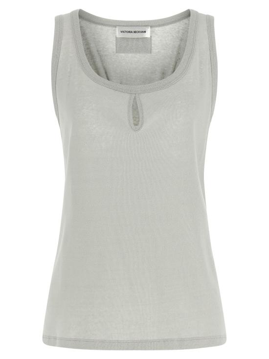 26SS 빅토리아 베컴 민소매 티셔츠 1226JTP007237AMAGNESIUM Gray