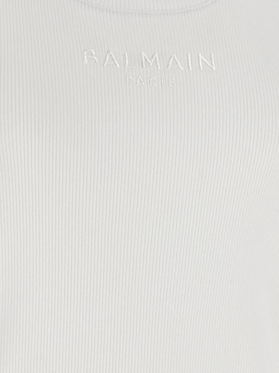 26SS 발망 탑 GF0EB075BD10GDI White - BALMAIN