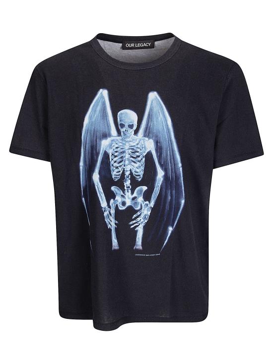 26SS 아워레가시 뉴 박스 티셔츠 폴른 엔젤 프린트 M2266NF FANGELPRINT FALLENANGELPRINT