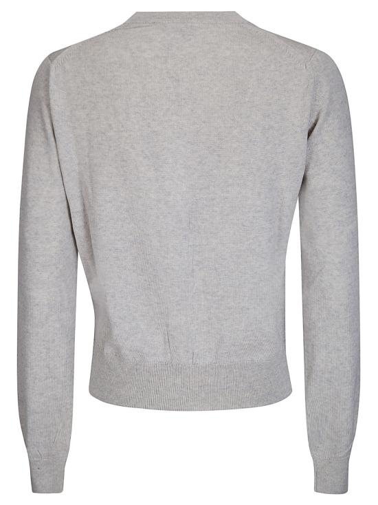 26SS 메종키츠네 베이비 폭스 메리노 레귤러 가디건 PW00502KT1181 H120 LIGHT GREY MELANGE - MAISON KITSUNE