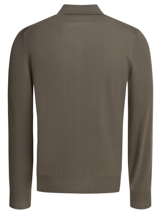 26SS 브루넬로 쿠치넬리 니트 폴로 셔츠 M29800135CLL90 Brown - BRUNELLO CUCINELLI