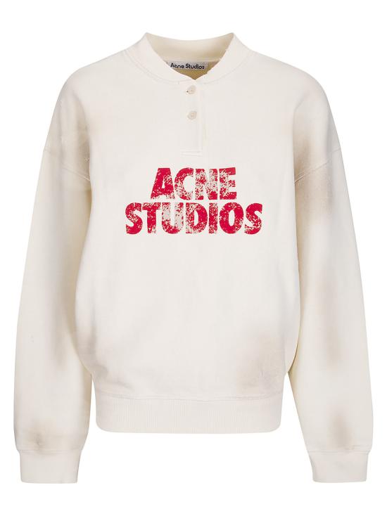 26SS 아크네 스튜디오 후드 티셔츠 AI0181 AEG OFF WHITE