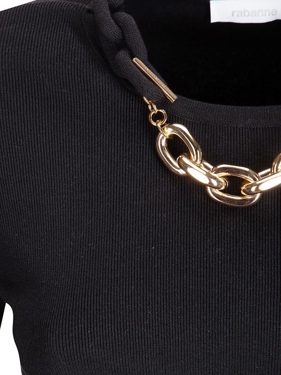 26SS 파코라반 롱 원피스 26PMRO252ML0308 P001 BLACK - PACO RABANNE