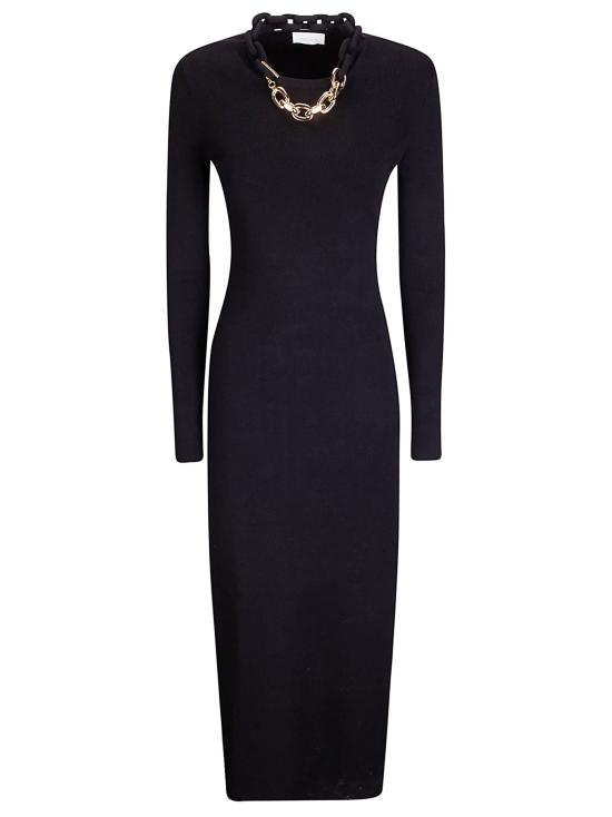 26SS 파코라반 롱 원피스 26PMRO252ML0308 P001 BLACK