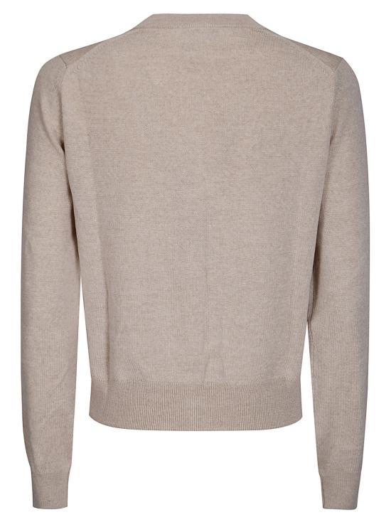 26SS 메종키츠네 베이비 폭스 메리노 레귤러 가디건 PW00502KT1181 H218 LIGHT BEIGE MELANGE - MAISON KITSUNE