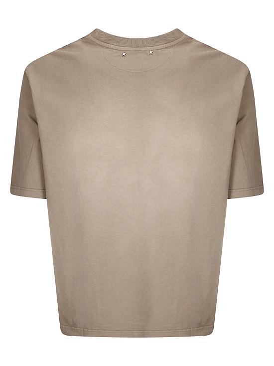 26SS 골든구스 반팔 티셔츠 GUP01873P002379 15878 BLEACHED WASHED BEIGE - GOLDEN GOOSE