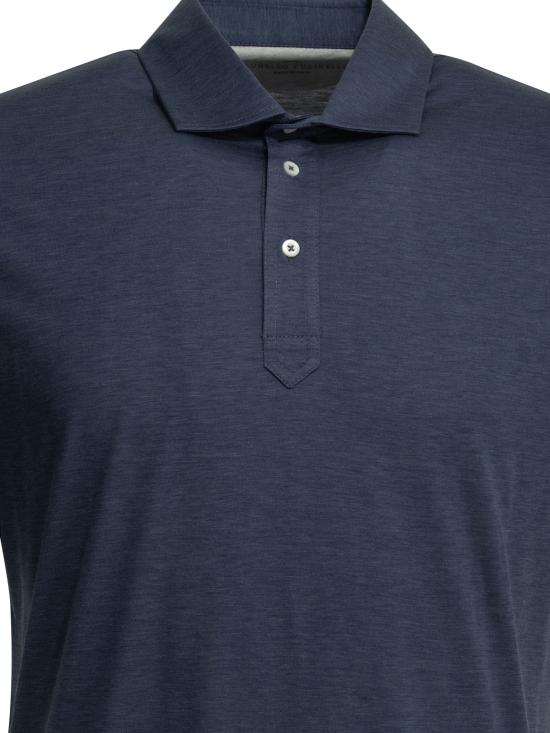 26SS 브루넬로 쿠치넬리 저지 폴로 셔츠 MR8333966CTA27 Blue - BRUNELLO CUCINELLI