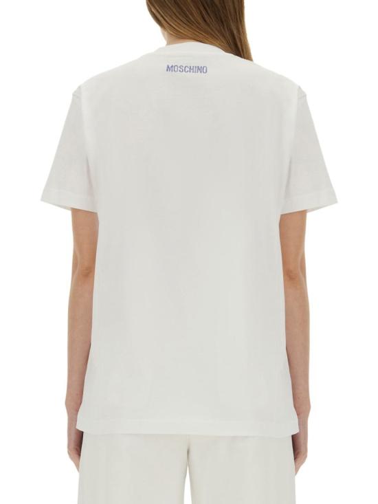  모스키노 반팔 티셔츠 0715 0441 3002 BIANCO MULTI - MOSCHINO