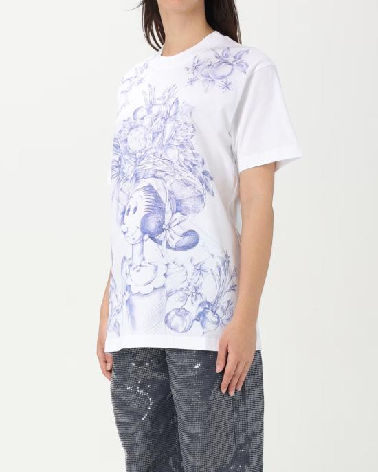 25SS 모스키노 반팔 티셔츠 0715 0441 3002 BIANCO MULTI - MOSCHINO