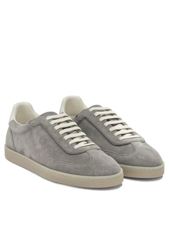 26SS 브루넬로 쿠치넬리 스웨이드 스니커즈 MZUMGLJ336CIK14 GREY - BRUNELLO CUCINELLI