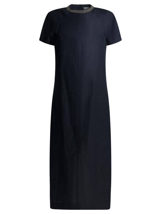 26SS 브루넬로 쿠치넬리 미디 원피스 MH126AHB51C4224 BLUE