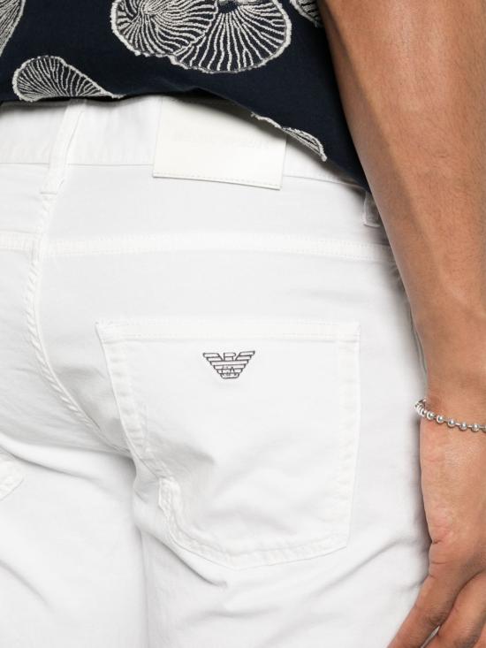 26SS 엠포리오 아르마니 스트레이트 팬츠 EM000062AF22611U0003 WHITE - EMPORIO ARMANI