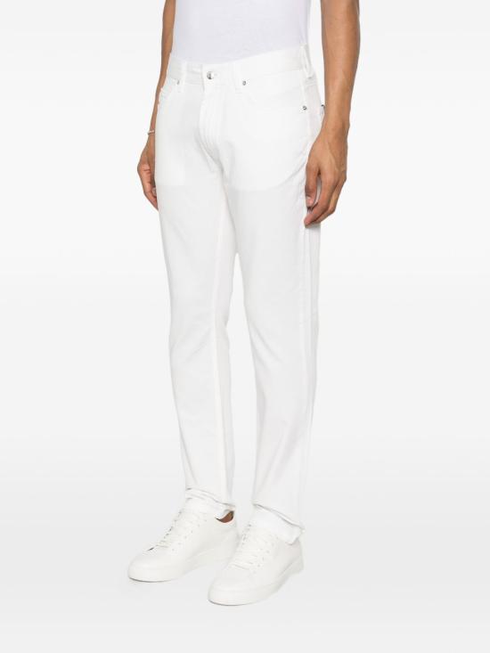 26SS 엠포리오 아르마니 스트레이트 팬츠 EM000062AF22611U0003 WHITE - EMPORIO ARMANI