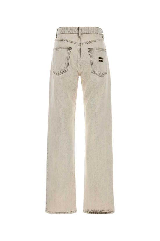 26SS 미우미우 스트레이트 팬츠 GWP591SOOO183T F0009 WHITE - MIU MIU