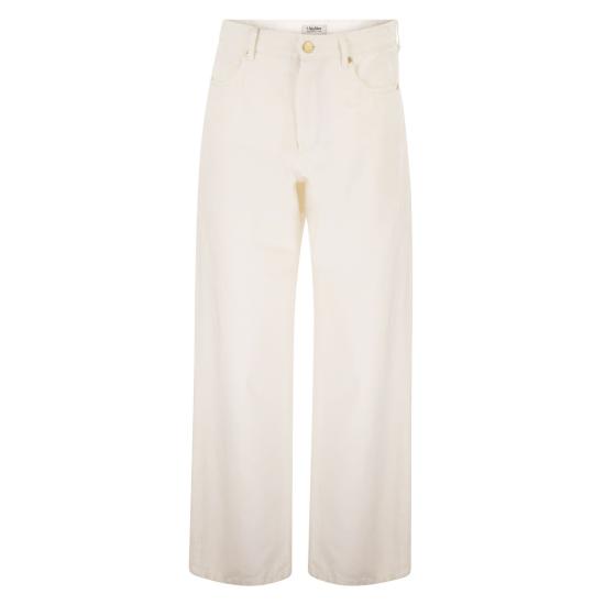 26SS 에스막스마라 스트레이트 팬츠 2619131083600 WHITE