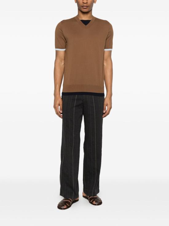 26SS 파올로페코라 반팔 티셔츠 A014F100 1181 Brown - PAOLO PECORA