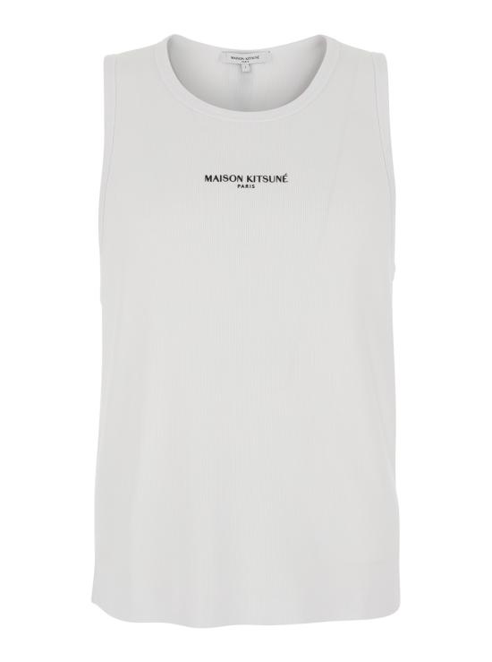 26SS 메종키츠네 민소매 티셔츠 QM00600KA0033P100 White