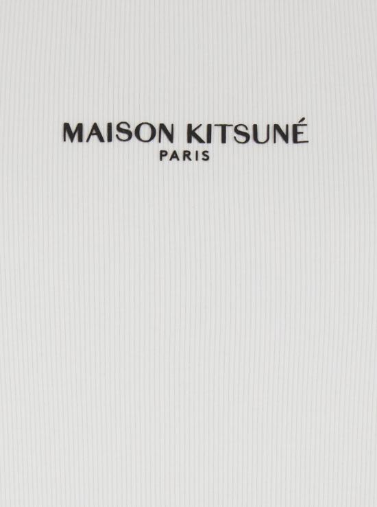 26SS 메종키츠네 민소매 티셔츠 QM00600KA0033P100 White - MAISON KITSUNE