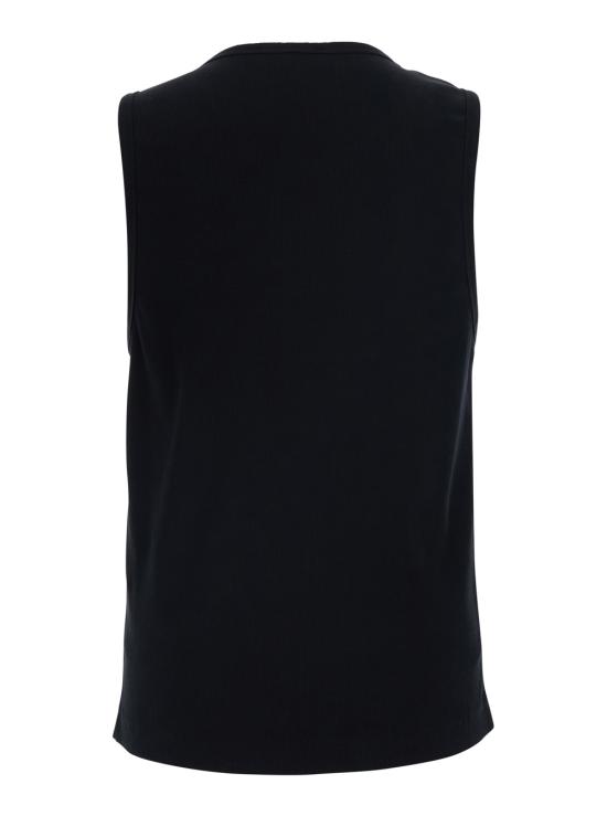 26SS 메종키츠네 민소매 티셔츠 QM00600KA0033P199 Black - MAISON KITSUNE