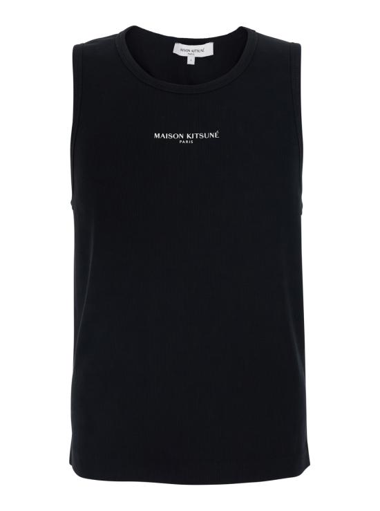 26SS 메종키츠네 민소매 티셔츠 QM00600KA0033P199 Black