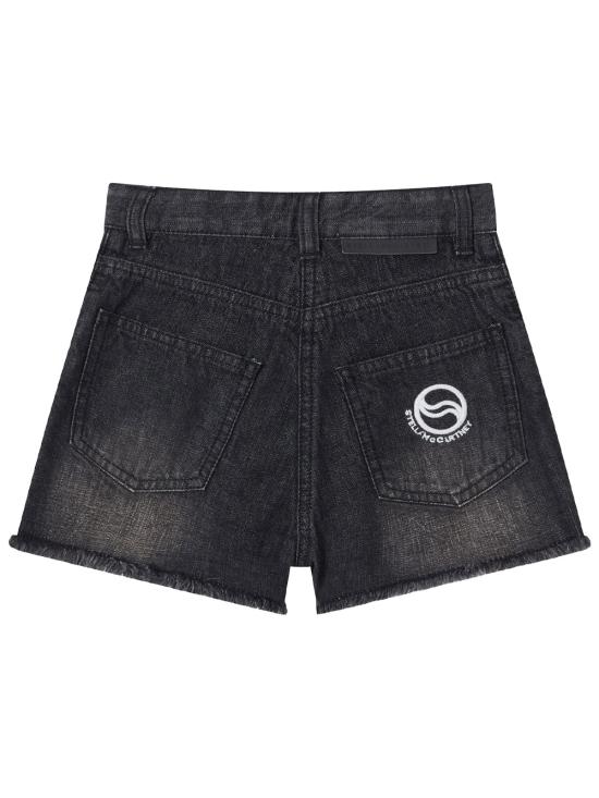 26SS [키즈] 스텔라 맥카트니 데님 숏팬츠 TY6D69 Z3543 930 BLACK - STELLA MCCARTNEY