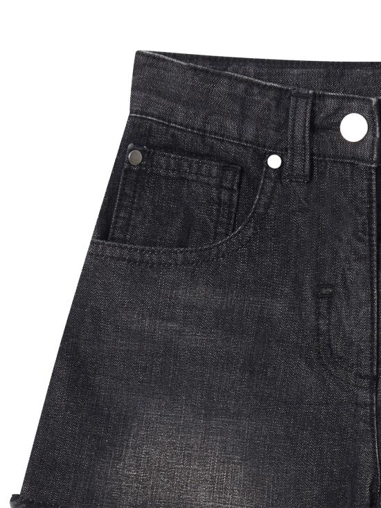 26SS [키즈] 스텔라 맥카트니 데님 숏팬츠 TY6D69 Z3543 930 BLACK - STELLA MCCARTNEY