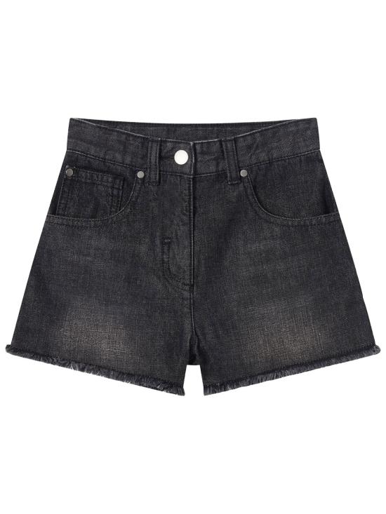 26SS [키즈] 스텔라 맥카트니 데님 숏팬츠 TY6D69 Z3543 930 BLACK