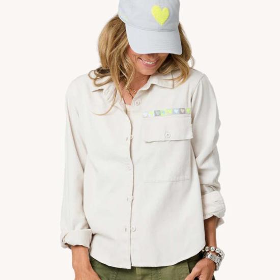  케리 로센탈 탑 케리 로젠탈 피아 러브 브리게이드 버튼 다운 셔츠 - KERRI ROSENTHAL