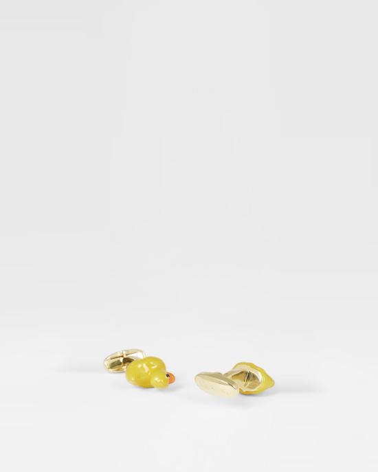 25SS 폴 스미스 커프스 링크/타이 홀더 M1A CUFF PDUCK 10 GIALLO - PAUL SMITH