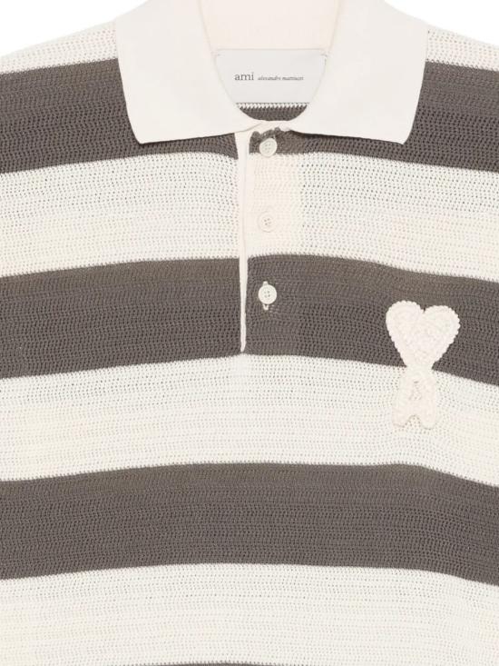 26SS 아미 폴로 티셔츠 FPL430 KN0153A152 Gray - AMI