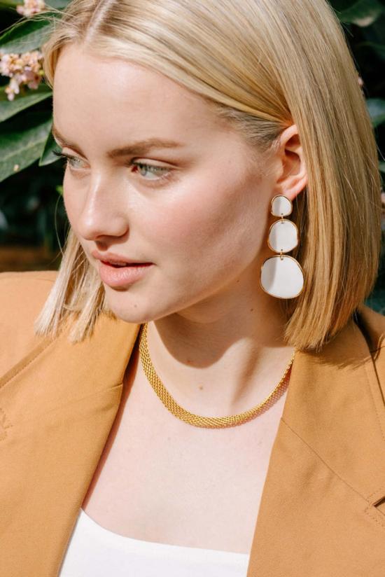  누데이 이어링 정오의 스택형 구형 귀걸이 - NOONDAY