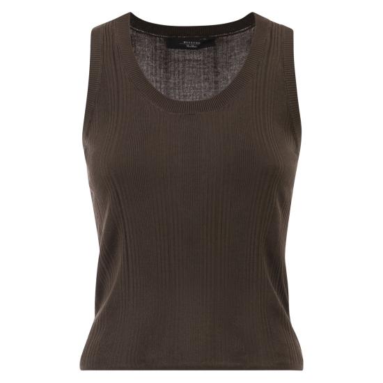 26SS 위켄드막스마라 폴로 티셔츠 2615361012600 CHOCOLATE