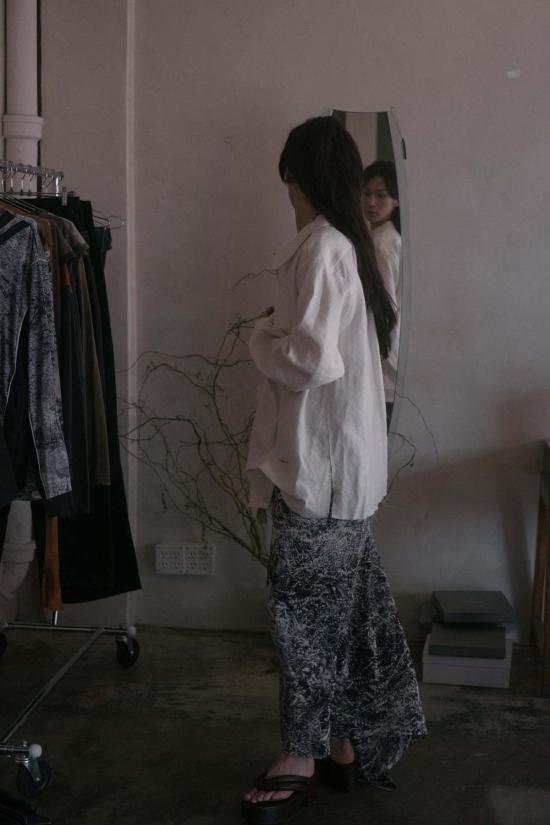  Kenta Nagamine 탑 나가미네 켄타 미노 와시 핸드 조각 셔츠 내추럴 - OTHER BRANDS