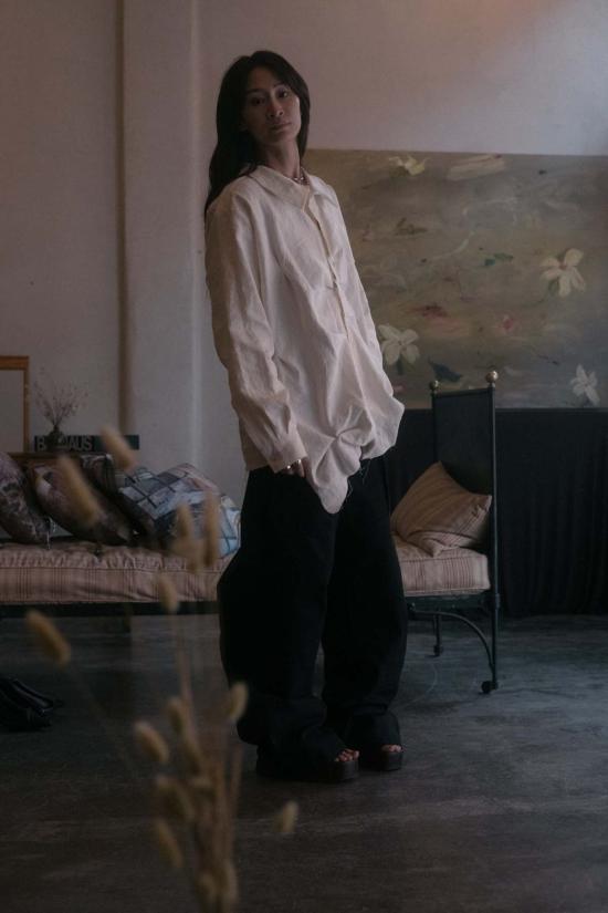  Kenta Nagamine 탑 나가미네 켄타 미노 와시 핸드 조각 셔츠 내추럴 - OTHER BRANDS