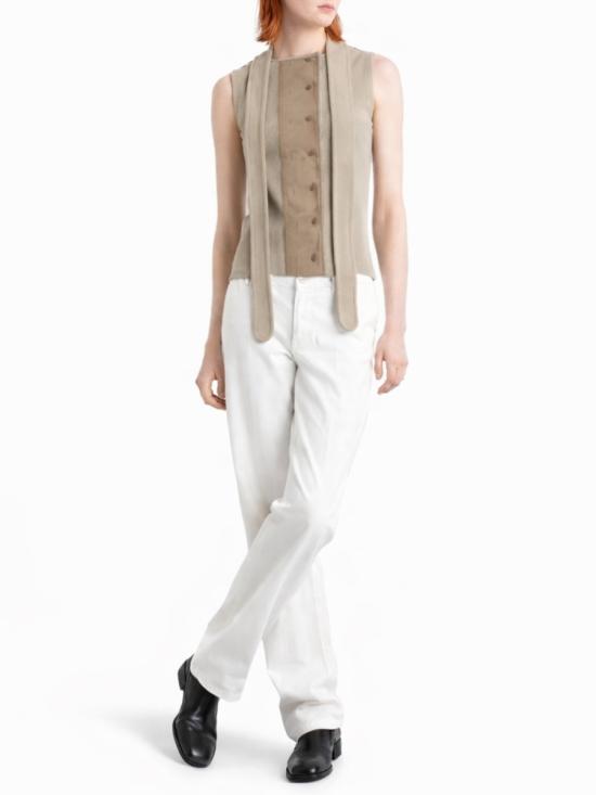 26SS 르메르 어시메트리컬 피티드 탑 TS0004 LJ1030GR609 BEIGE - LEMAIRE