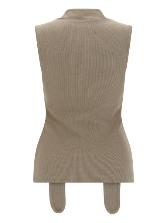 26SS 르메르 어시메트리컬 피티드 탑 TS0004 LJ1030GR609 BEIGE - LEMAIRE